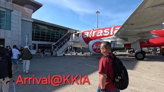 Kota Kinabalu International Airport KKIA arrival tour🛩No aerobridge for flight from Kuching😩 [upl. by Nogam]