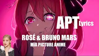 APT  ROSÉ amp Bruno Mars Picture Anime SUB ENGLISH [upl. by Krute548]