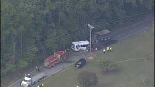 3 are killed when a senior living facility bus and a dump truck crash in Maryland [upl. by Auoh]