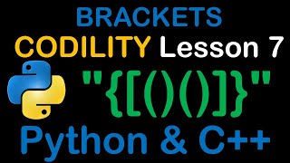 Nested Brackets in Python and C Codility Solutions Lesson 7 [upl. by Etna]