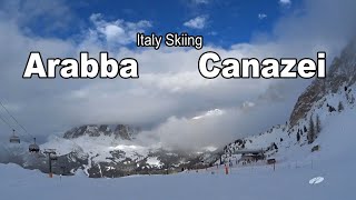 Italy Skiing Arabba Canazei [upl. by Ahlgren507]