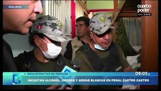 Incautan alcohol drogas y celulares en penal Castro Castro [upl. by Eniretak]