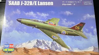 A Look at the Hobby Boss 148 SAAB J32BE Lansen [upl. by Aidam]