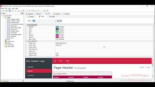 09  PHPMaker Change theme header footer  Inventory Project with PHPMaker [upl. by Yolanthe513]