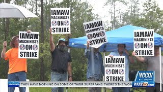 Workers at S3 in Stennis Space Center on strike [upl. by Heim]