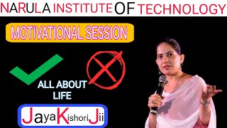 Narula institute of technologyMotivational session by Jaya Kishori jiIamjayakishori [upl. by Itsrejk]