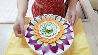 Beautiful Vegetable Salad Plating IdeaFood Decorations Isabelle Art amp Design [upl. by Schnabel]