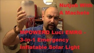 MPOWERD Luci EMRG  3in1 Emergency Inflatable Solar Light Review [upl. by Keriann]