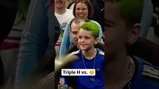 wwe 💯 Triple H tries to fight a young WWE fan 💫🤞 shorts [upl. by Della]