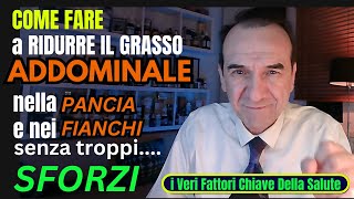 Come fare a ridurre il grasso addominale  nella PANCIA e nei FIANCHI [upl. by Einnok]