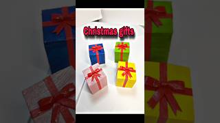 How to make a paper gift box  christmas decorations diy christmas diy craft [upl. by Simon]