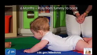 6 Months – Rolls from tummy to back [upl. by Fleur]