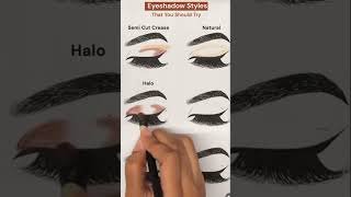 Different eyeshadow styles 🎀✨tips facts hack hacks tipsandtricks makeup eyeliner eyeshadow [upl. by Nymsaj514]