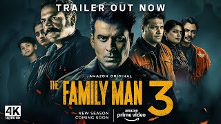 The Family Man Season 3  Teaser Trailer 4K  Raj amp DK  Manoj Bajpayee Samantha  Amazon Original [upl. by Rad562]