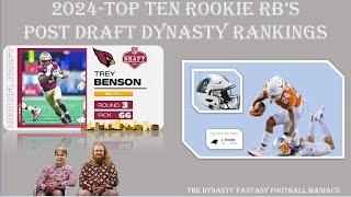 2024Top Ten rookie RB’s post Draft Dynasty Rankings [upl. by Debby]