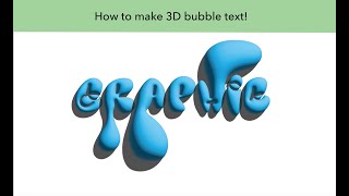 How to make 3D bubble text in Illustrator [upl. by Notsnarc370]