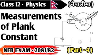 Millikans Photoelectric Experiment  Determination of Plancks Constant  Class 12 Physics  NEB [upl. by Bloom]