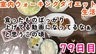 【室内ウォーキングダイエット生活】食ったものばっかり上げてる動画になってるなぁと思うこの頃【79日目】ウォーキングダイエット [upl. by Kcirdorb]