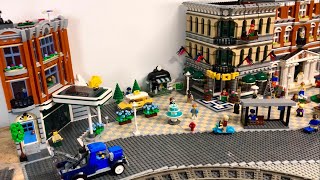 Bau einer Lego Stadt Teil 45  Springbrunnen und viele Details [upl. by Ymij]