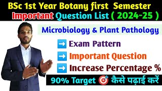 BSc first Year Botany 1st Semester first Paper important Question list for 202425  Exam Paper BSc [upl. by Abell]