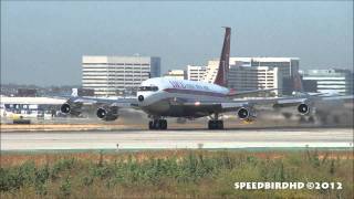 John Travoltas Private Boeing 707138B N707JT Takeoff From Los Angeles [upl. by Adamsen]