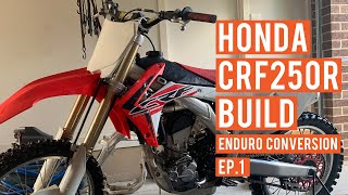 Honda CRF250R build Ep1 rebuild 2 bikes become 1 [upl. by Jeffry763]