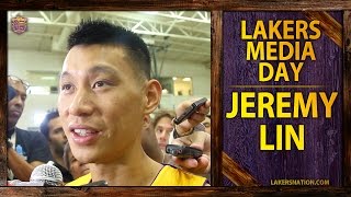 Lakers Media Day 2014 Jeremy Lin Anything But Linsanity [upl. by Dwan911]