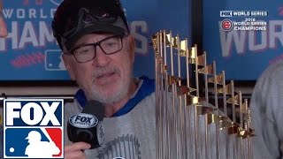 Chicago Cubs World Series trophy presentation  2016 WORLD SERIES ON FOX [upl. by Alil]