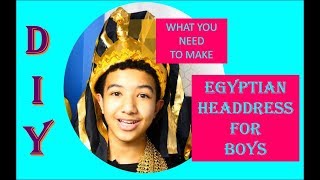 DIY Egyptian Headdress ExplainedUnited Nations Costume for BoysHalloween AttireToots Teens Crafts [upl. by Winnick]