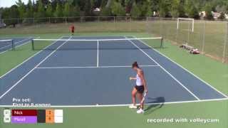 Tennis Female Pro vs Amateur Male [upl. by Eemia608]