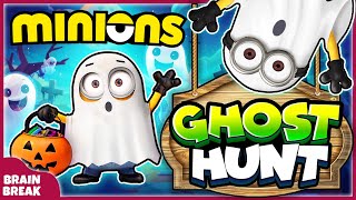 Minion Ghost Hunt Freeze Dance  Halloween Brain Break Party  Danny Go Noodle  Just Dance [upl. by Guinevere52]