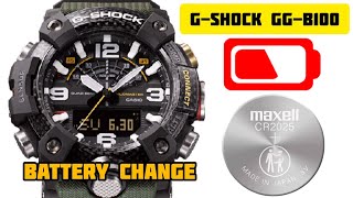 how to change the Battery gshock mudmaster GGB100 tutorial  watchservicebd [upl. by Fosdick441]