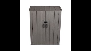 Lifetime Vertical Storage Shed 53 Cubic Feet  Brown [upl. by Hallerson]