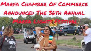 Marfa Chamber Of Commerce Announced The 36th Annual Marfa Lights Festival [upl. by Ingamar]