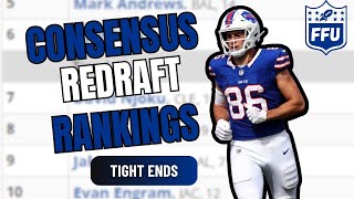 Consensus Redraft Rankings Tight Ends [upl. by Ekud825]