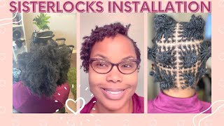 My Sisterlocks Installation  6 Inches of Type 4 Hair [upl. by Anead601]