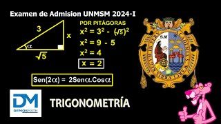 ✨Solucionario Examen UNMSM 2024I ✍Trigonometría📢 Matemáticas [upl. by Orford]