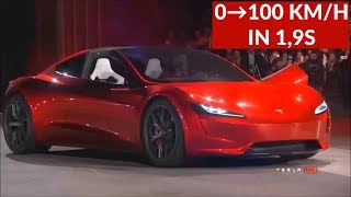 Tesla Roadster 2 →→ 0100 in 19s  eLKW [upl. by Keldah543]