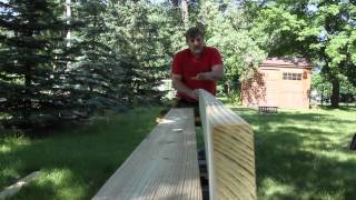 Crowning Lumber Installing Deck Joists [upl. by Jobyna164]