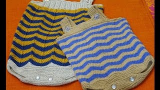 Tuto tricot 1  barboteuse bébé 03612 et 18 mois toute laine pas à pas [upl. by Kirsteni]