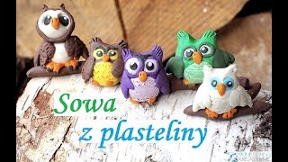 Sowa z plasteliny lub modeliny krok po kroku jak ulepić sowę figurki PlayDoh Owls [upl. by Nolrev222]