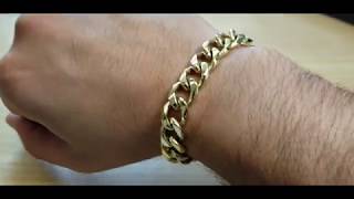 10mm 11mm Cuban Link Bracelet Gold  TheSteelShopcom [upl. by Ashti673]