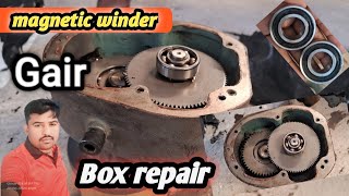 winder gear box repairing 👆👆👆👍👍 winder gair box circular loom circular [upl. by Akinnor323]