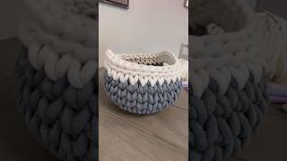 Jumbo braided cord is perfect for crochet baskets diybasket crochetbasket bobbiny easycrochet [upl. by Reseda]