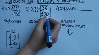 Clase 4 Decimos centesimos y milesimos La fraccion decimal [upl. by Ashford]