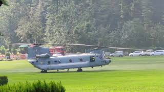 Chinook helicopter  Landing and takeoff  Air force [upl. by Wesley]