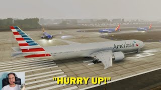 A quotRealisticquot Flight During a Hurricane in Microsoft Flight Simulator with ATC 777300ER [upl. by Sicular7]