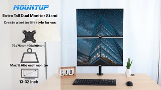 Features of Vertical Dual Monitor Desk Mount MU3004 [upl. by Elac798]