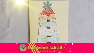 😊Weihnachtskarte basteln Anleitung für Kinder  Basteln mit Kindern Sehr einfach👍 [upl. by Standush]