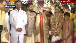 CM KCR Attends TRS MP K Keshava Rao Grandson Marriage in Hyderabad [upl. by Azpurua]